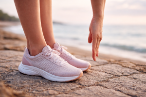 Pink Running Shoes Beach Workout Mobile Wallpaper Fitness Background 4K