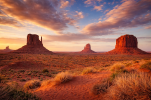 Monument Valley Sunset 4K Desktop Wallpaper Free Download Background