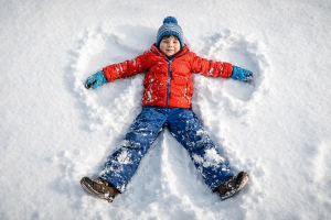 Snow Angel Child Winter Wallpaper Free 4K Desktop Background
