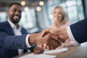 Professional Business Handshake for Desktop Wallpaper - Corporate Success Business Meeting Background