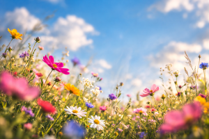 Colorful Wildflower Meadow Desktop Wallpaper