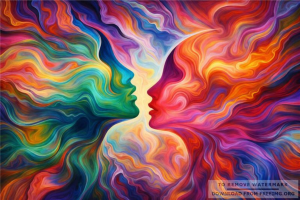 Vibrant Abstract Art Colorful Swirls 