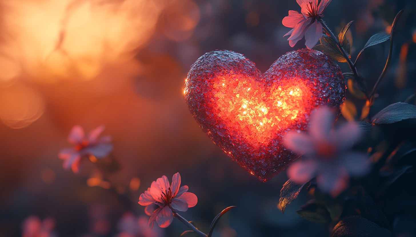 Heart Wallpaper: Love, Romance, Sparkle, Valentines, Desktop, Laptop, 4k