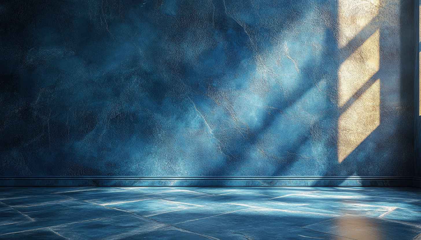 Blue Texture Wallpaper: Wall, Floor, and Window Shadow Aesthetic
