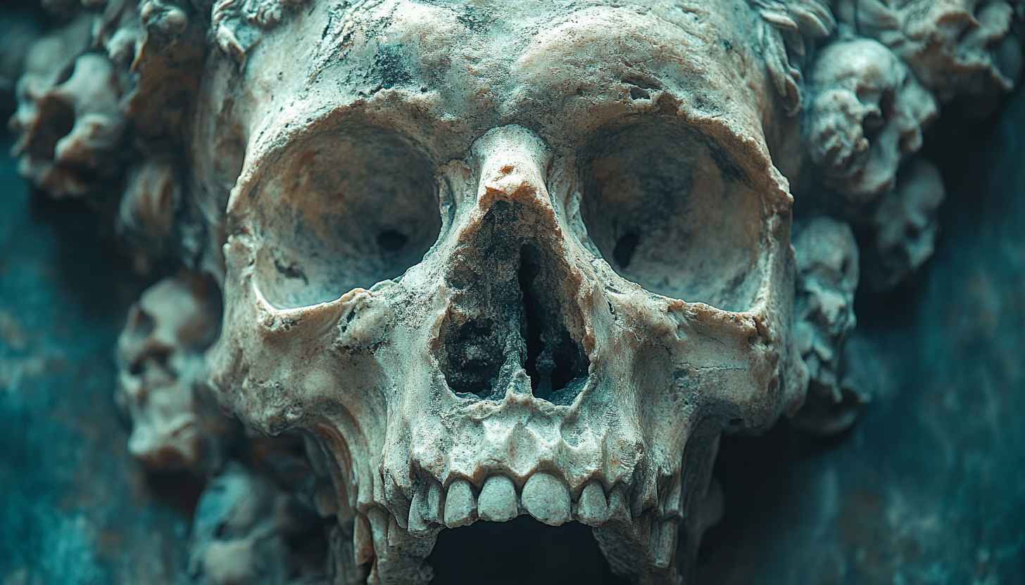 Skull Wallpaper HD, Scary Halloween Background, Death Theme, 4K