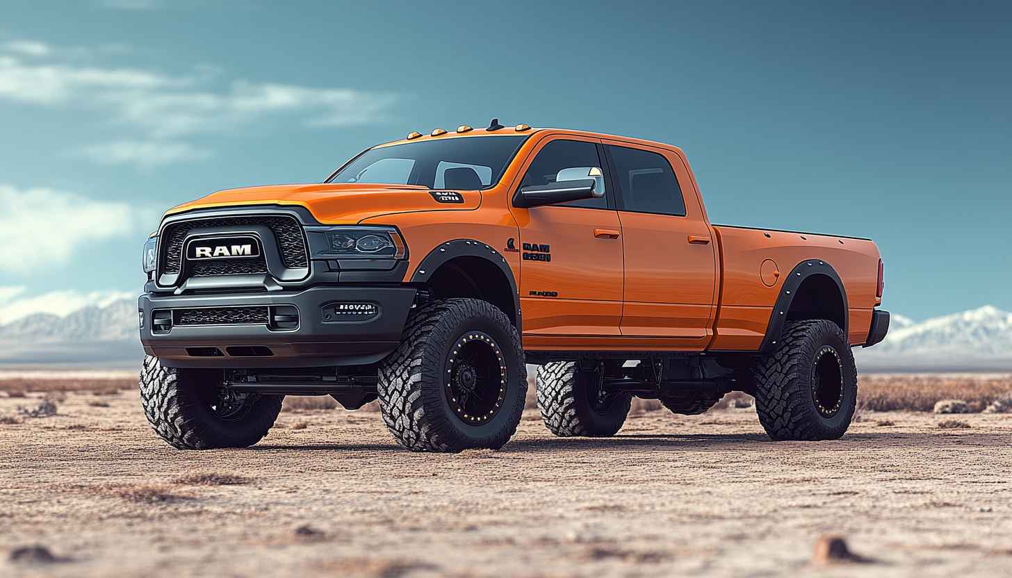 Orange Ram Truck Wallpaper, Truck Wallpaper, Car Wallpaper, 4k ...
