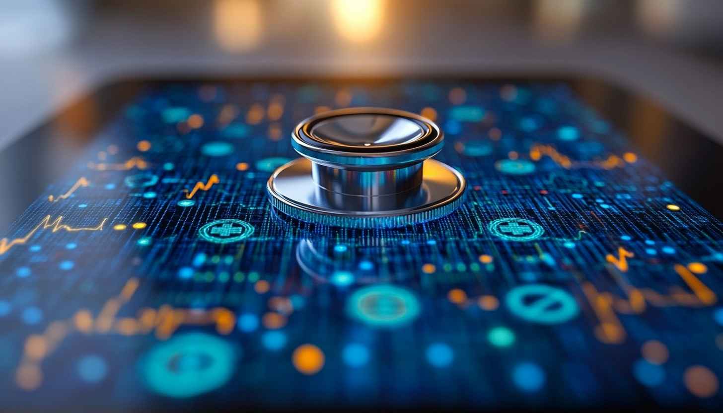Digital Health Wallpaper: Futuristic Medical Technology Background, 4K Wallpaper