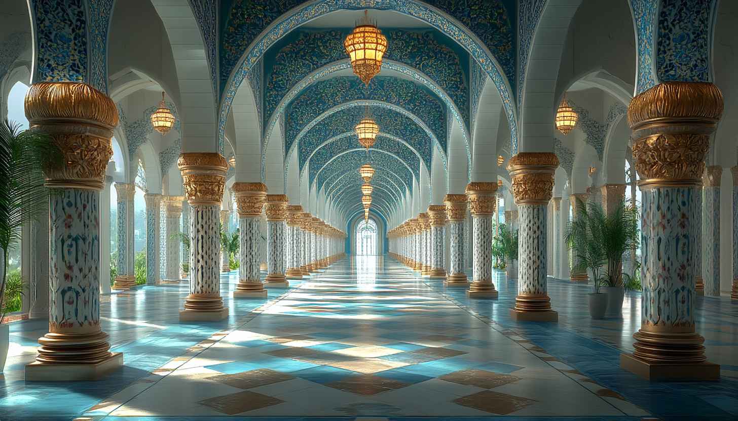 Palace Wallpaper: Interior Architecture, Royal Hall, Luxury Design for Desktop