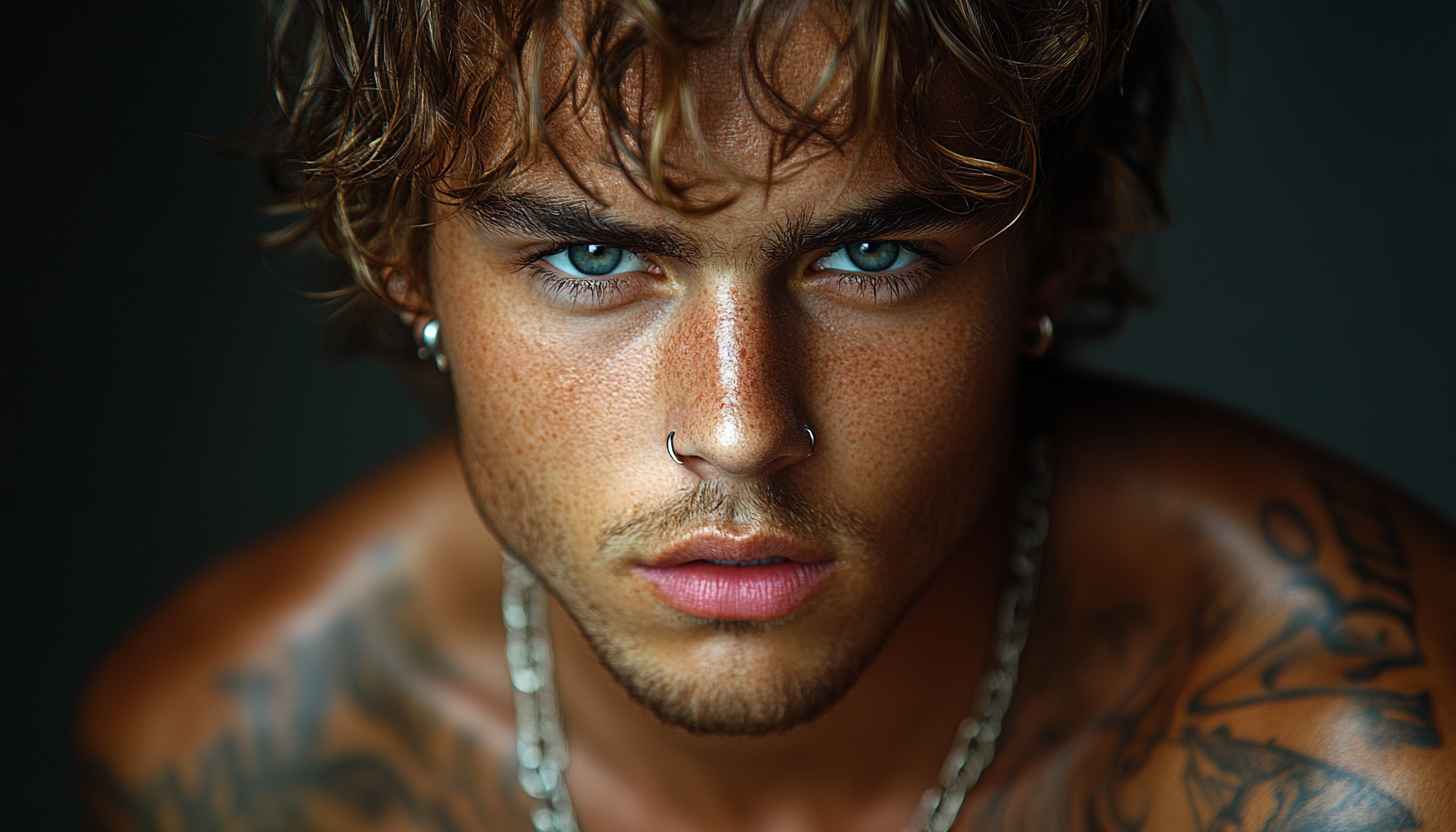 Man Portrait Wallpaper, Tattoo Model 4K Wallpaper, Attractive Boy Wallpaper
