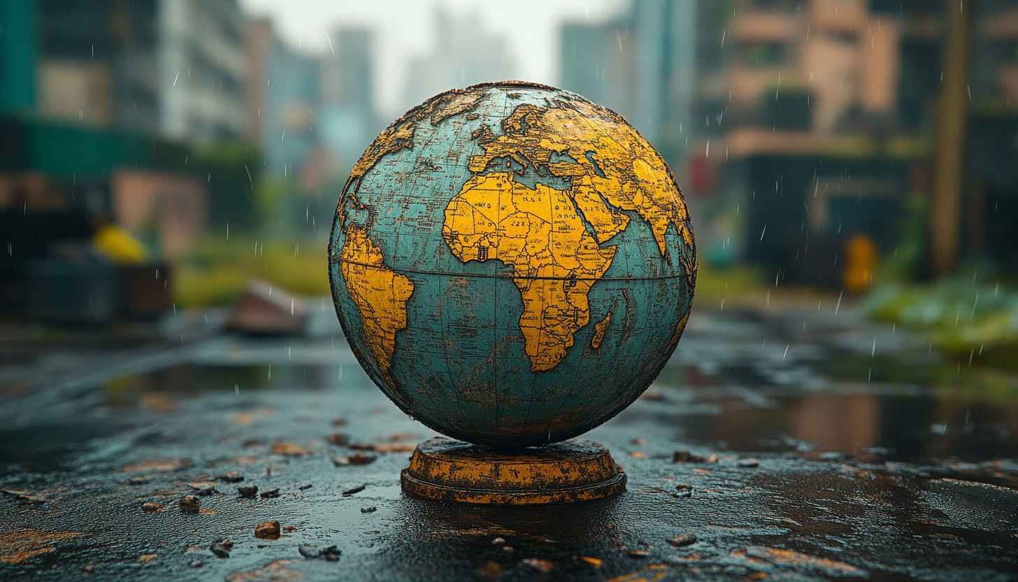 Globe Wallpaper: Aesthetic World Map Art Background for Desktop