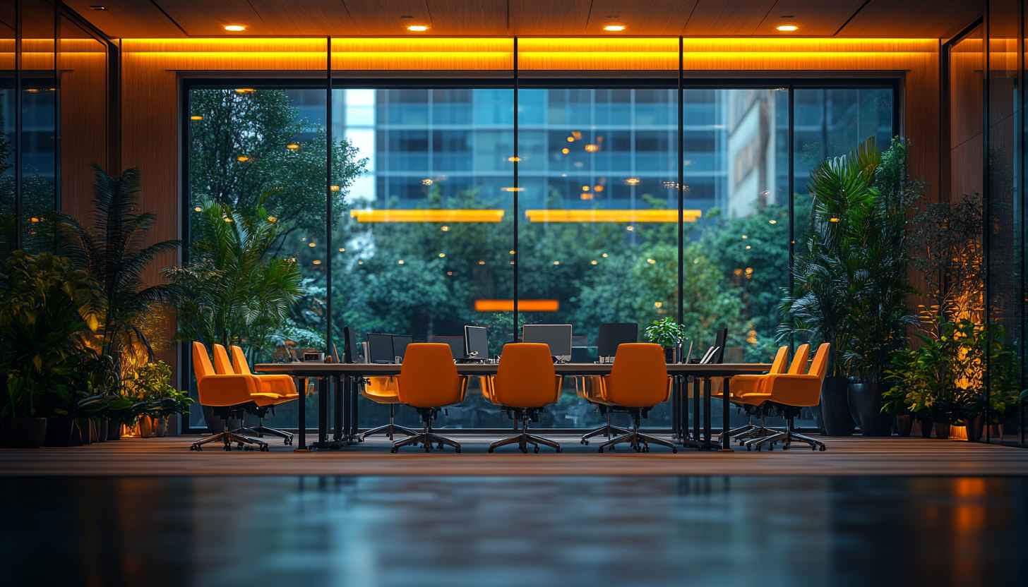 Modern Office Wallpaper, Business Interior, Conference Room, Workspace Backgrounds