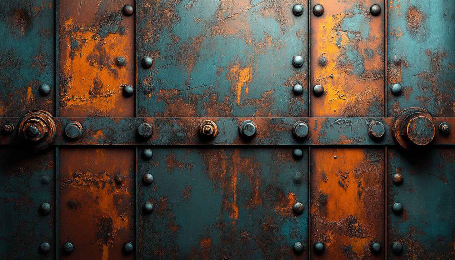 Rusty Metal Texture Wallpaper, Grunge Metal Background, Industrial Design