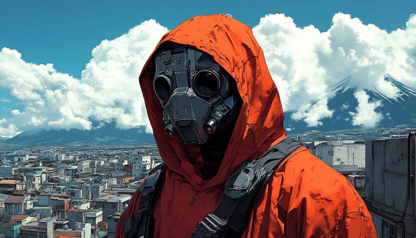 Apocalyptic Cityscape Wallpaper: Dystopian Future, Cyberpunk Art