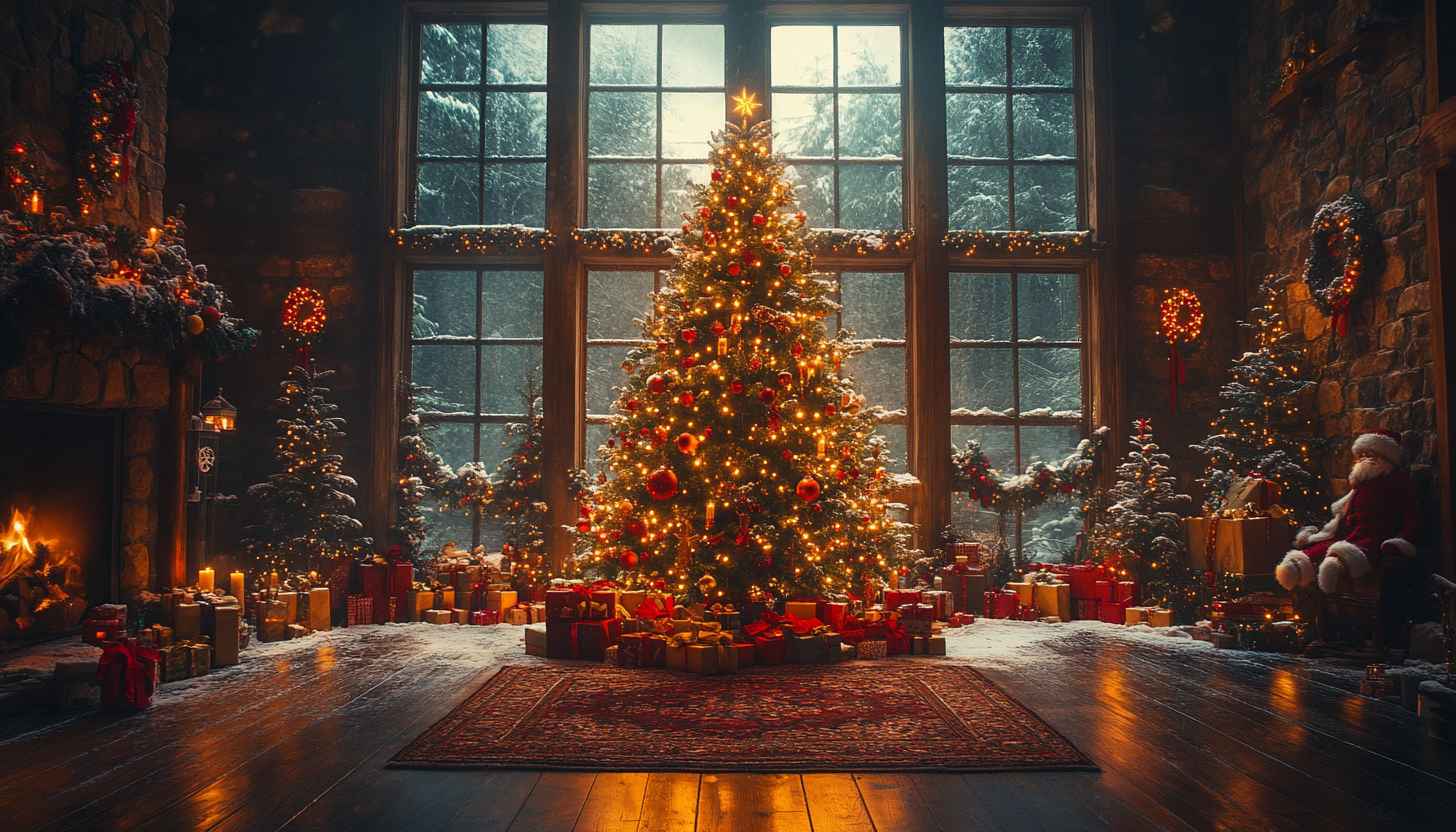 Christmas Tree Wallpaper, Holiday Wallpaper, Winter Season Wallpaper