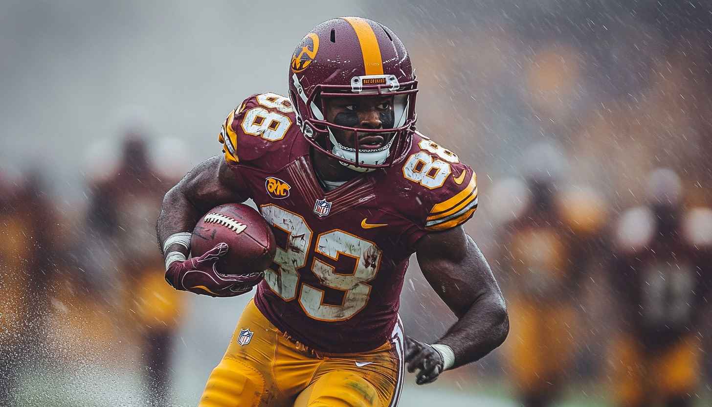 American Football Wallpaper: NFL Player in Action 4k Wallpaper
