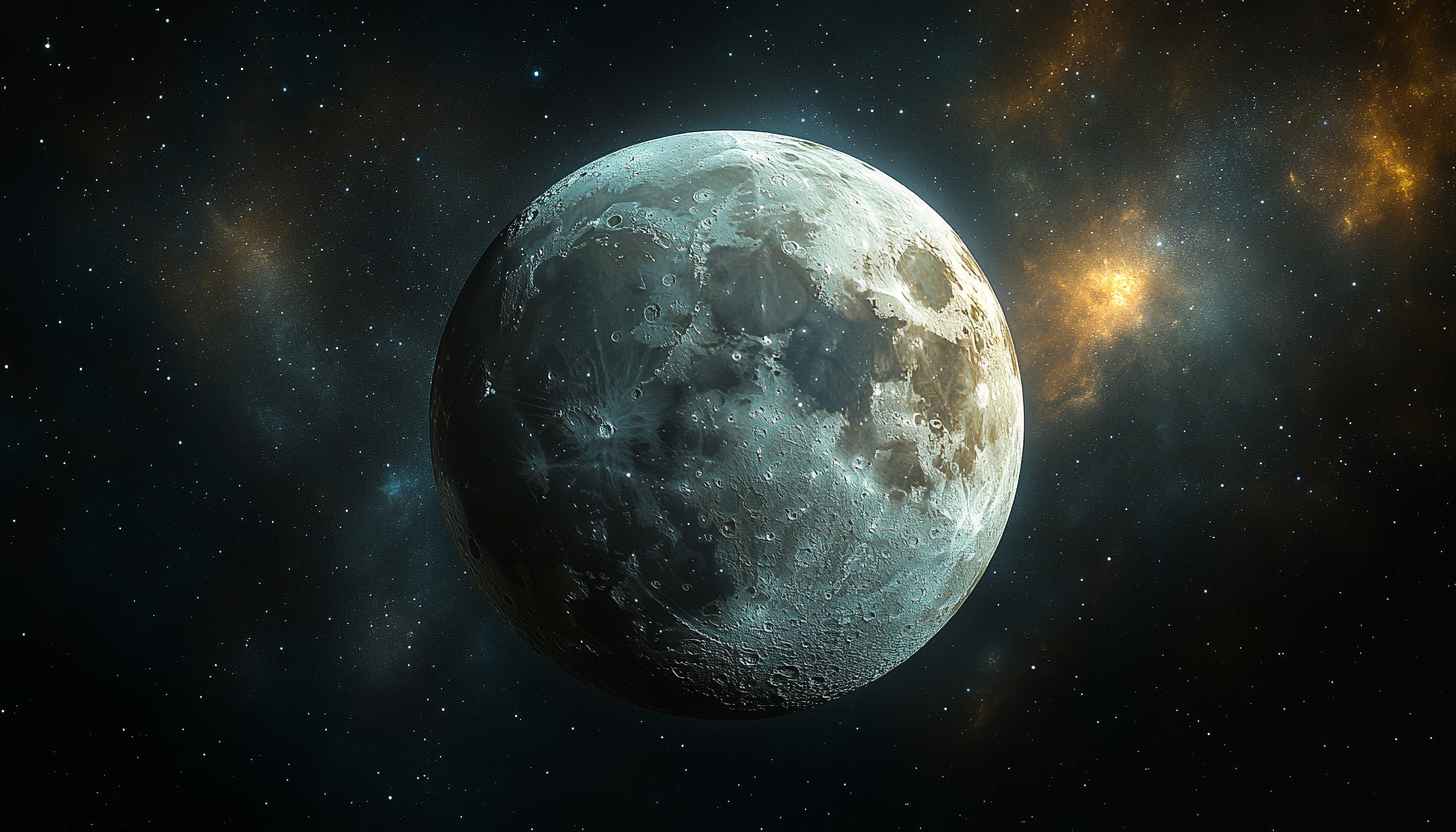 Full Moon 4K Wallpaper - Detailed Lunar Surface Space Background - Free Img