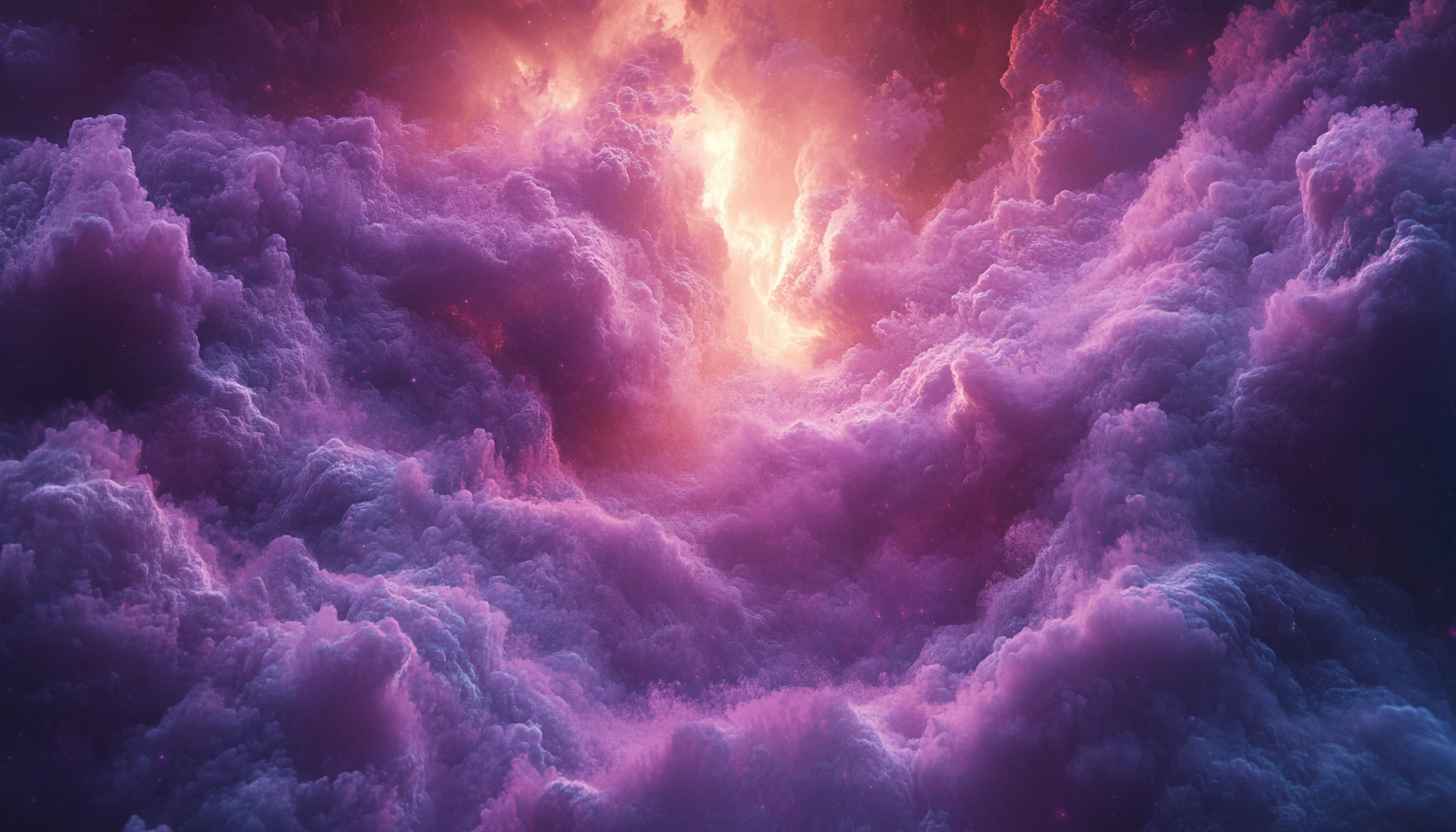 Purple Nebula Space Cloud 4K Desktop Wallpaper Mobile Background