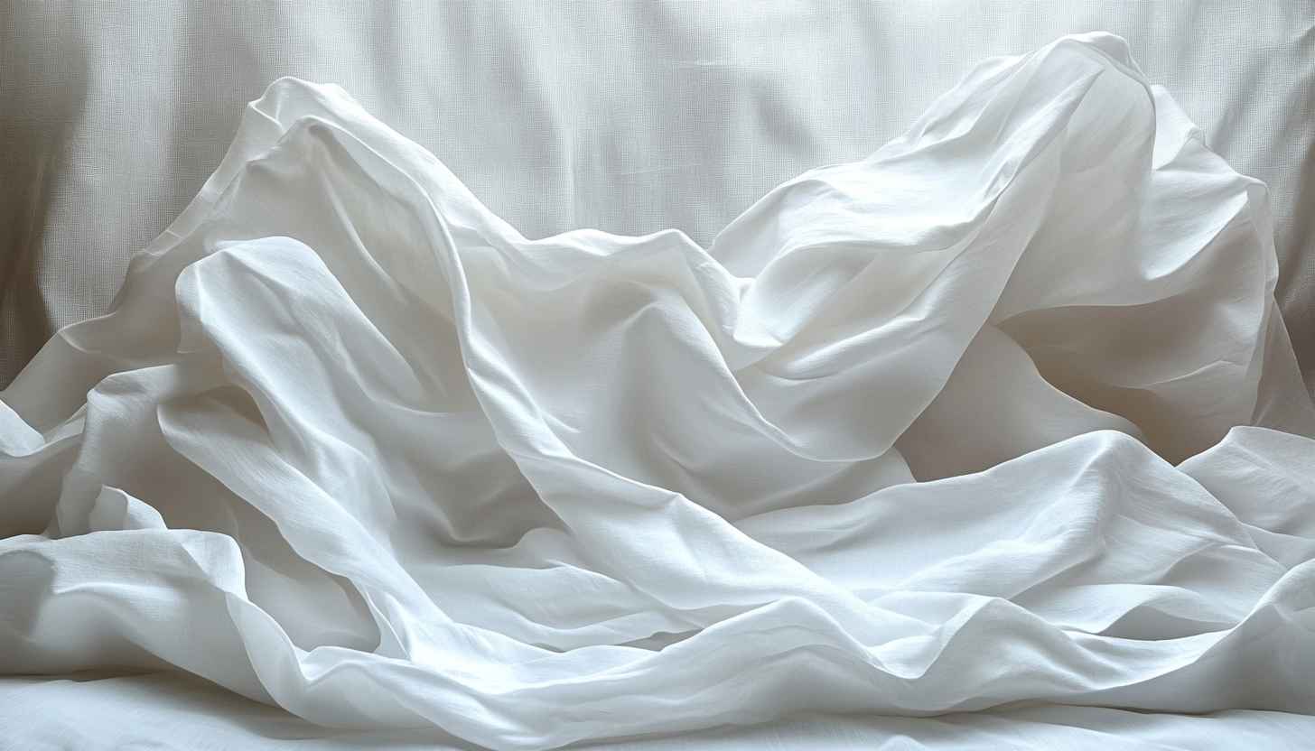Elegant White Fabric Texture Desktop Background | Free Sheer Wallpaper
