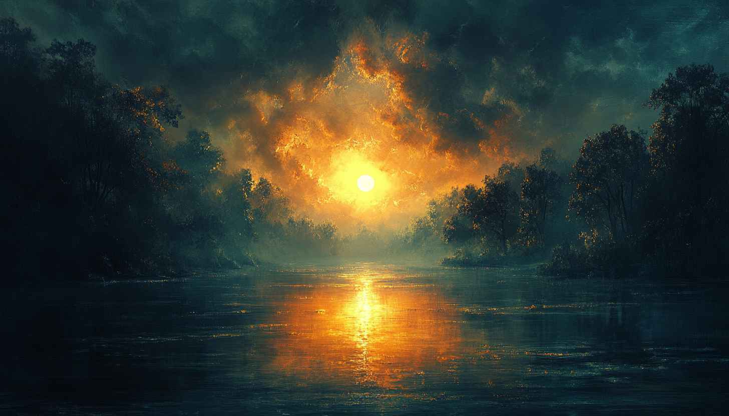 Golden Sunset River Wallpaper 4K Desktop Background Free Nature Scene