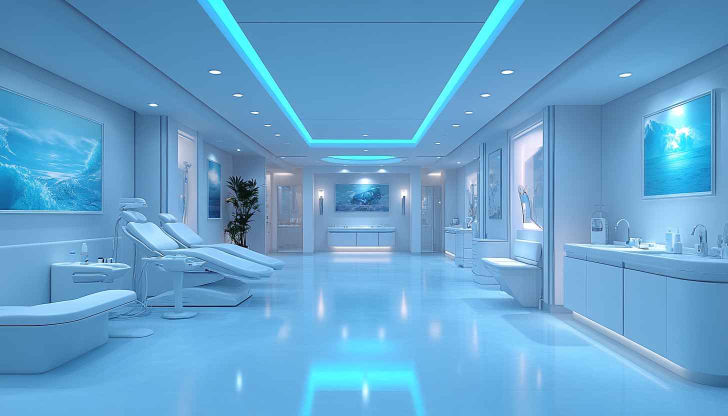 Modern Dental Clinic Interior Wallpaper, Aesthetic Clinic Background for Desktop