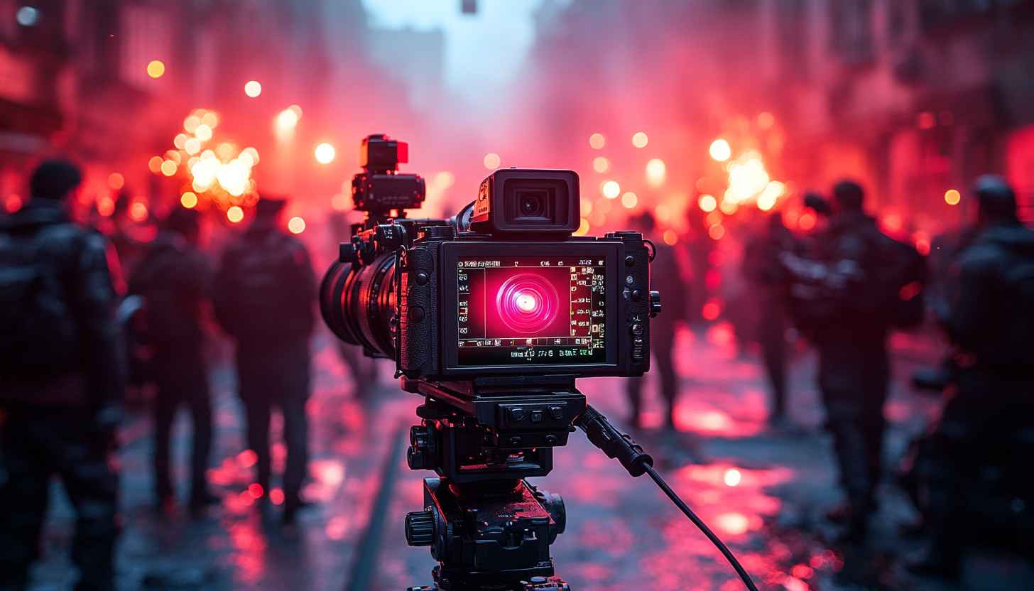 City Riot Filming 4K Desktop Background HD Mobile Wallpaper