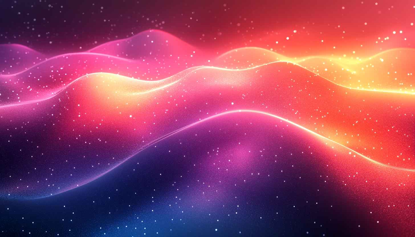 Abstract Pink Orange Aurora Waves Mobile Wallpaper 4K Background