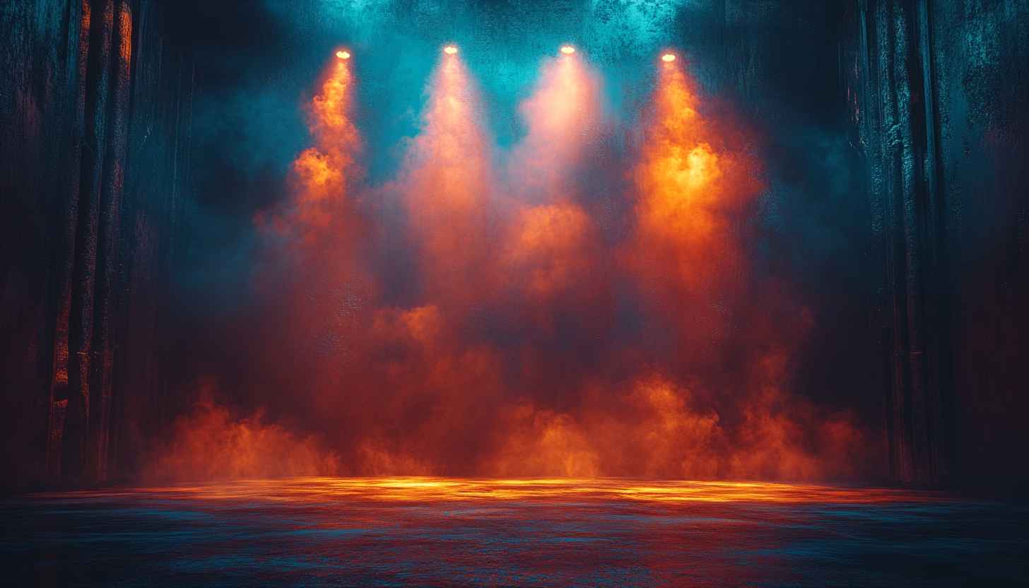 Dramatic Stage Lighting 4K Desktop Background Theater Mobile Wallpaper