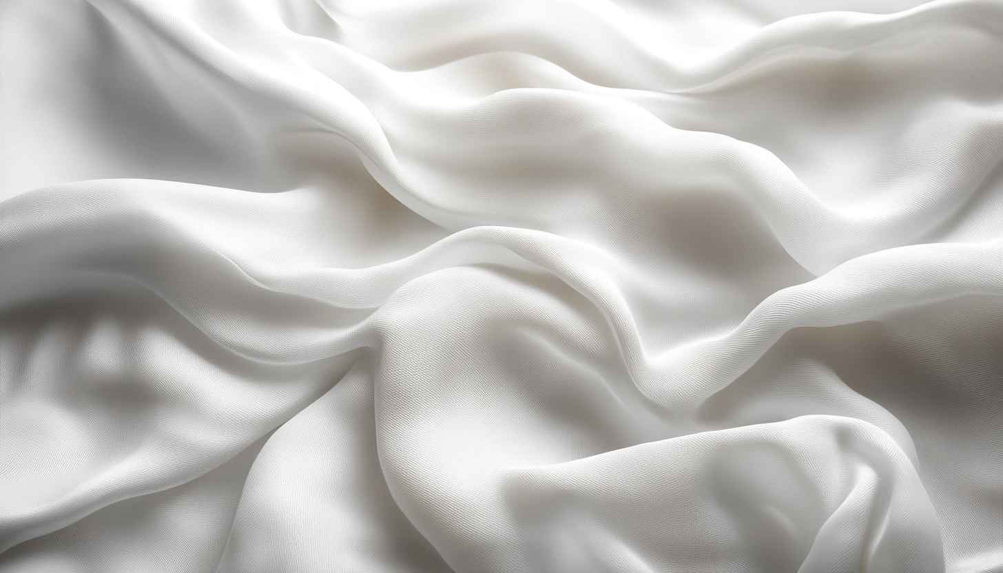 White Silk Fabric Texture, Abstract Crepe 4K Desktop Wallpaper