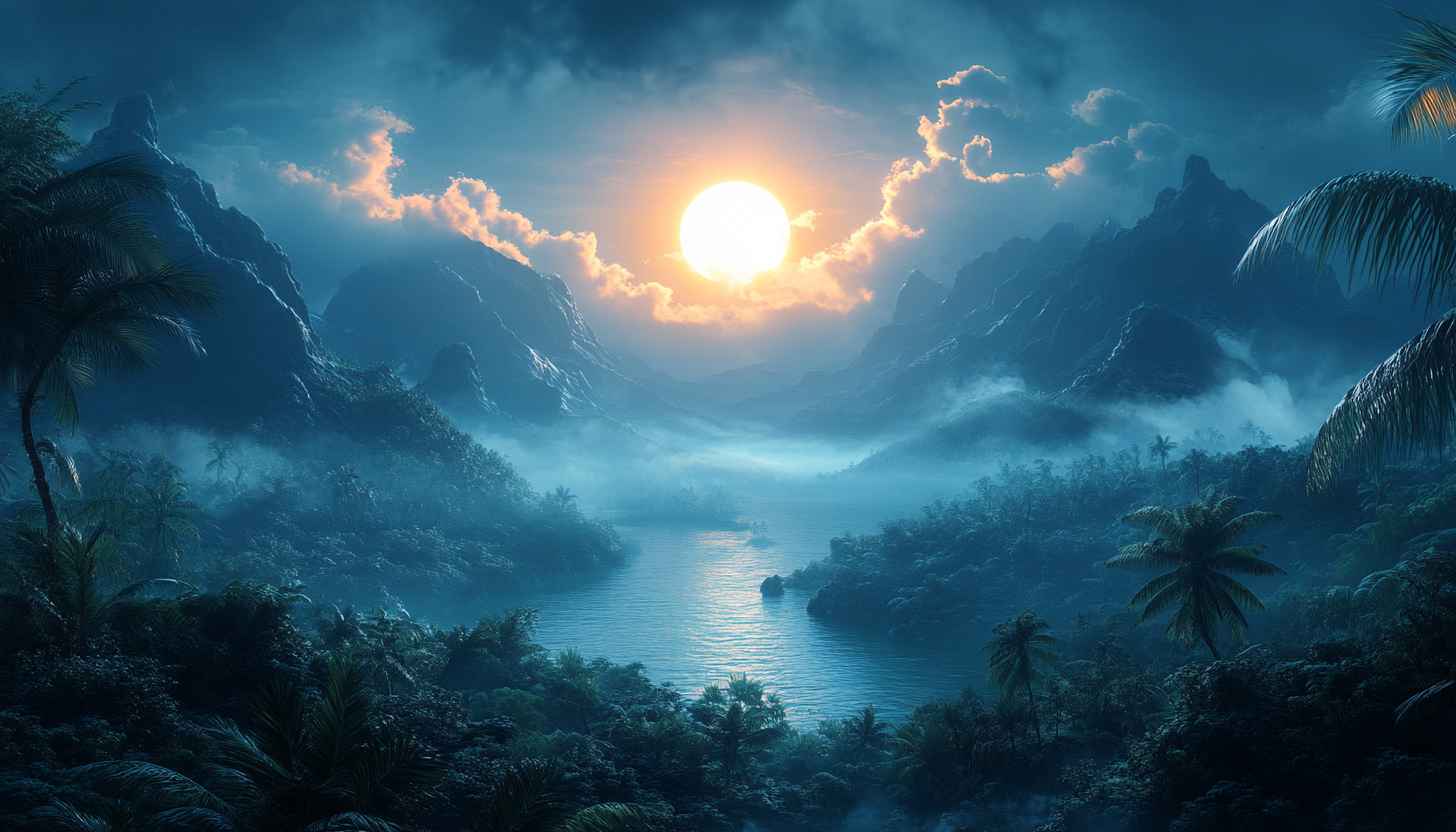 Mystic Island Landscape Wallpaper for Desktop Background and Mobile Screens