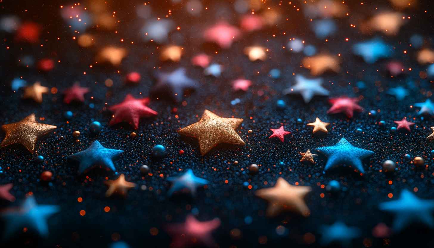 Colorful Stars Wallpaper 4K Resolution for Desktop Background