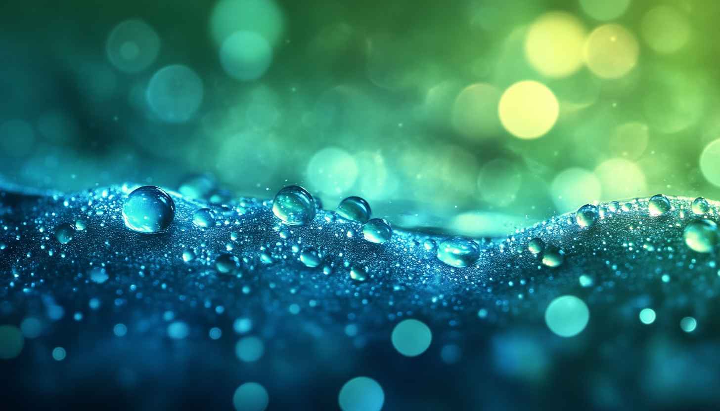 Fresh Dew Drops Green Gradient Mobile Wallpaper Backgrounds Free