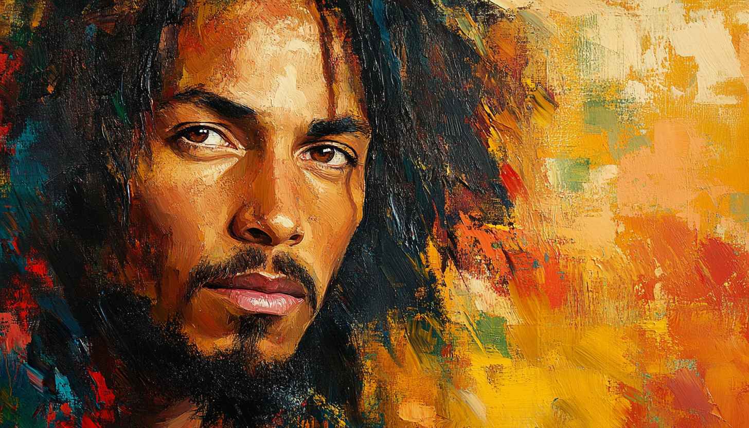 Bob Marley Portrait Art Wallpaper 4k Desktop Background Free Image