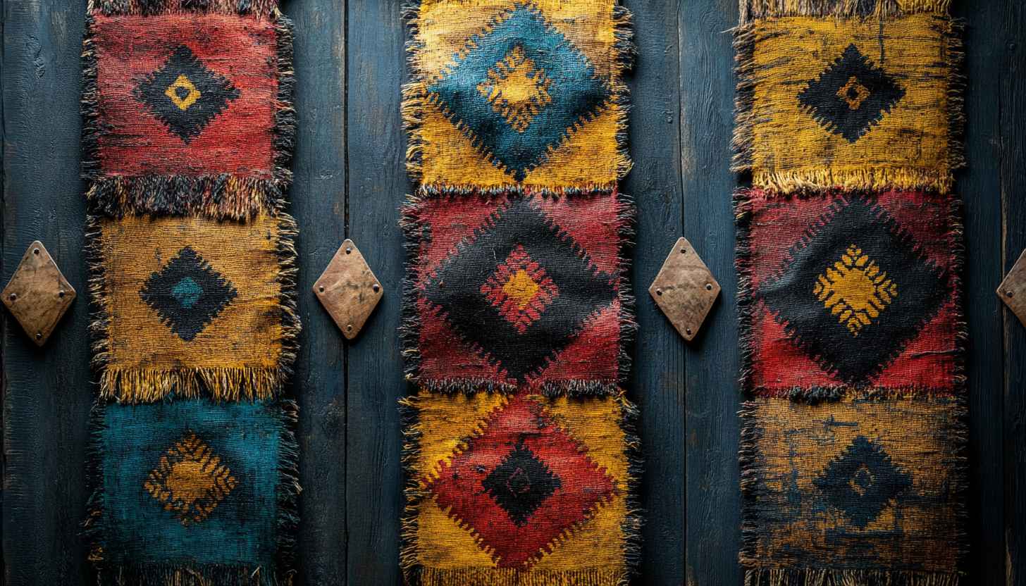 Rustic Geometric Tapestry Mobile Wallpaper, Boho Art Free Backgrounds
