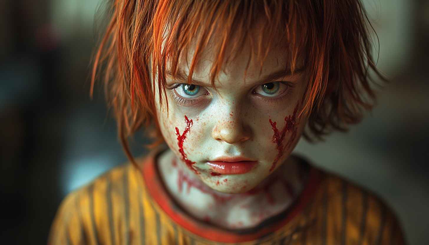Creepy Child Halloween Mobile Wallpaper Scary Background 4K