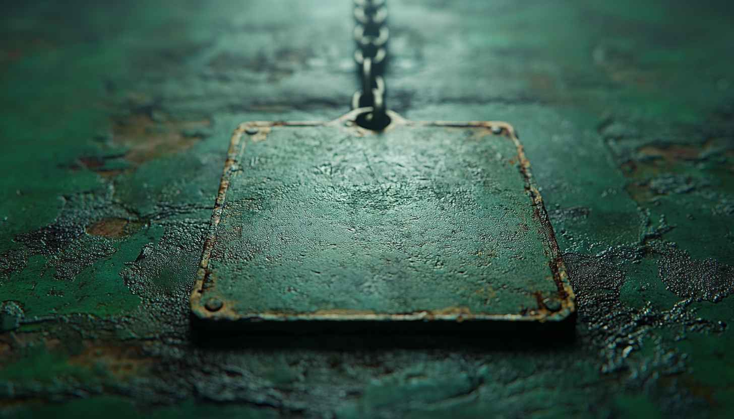 Grungy Metal Plate 4K Wallpaper for Phone and Desktop