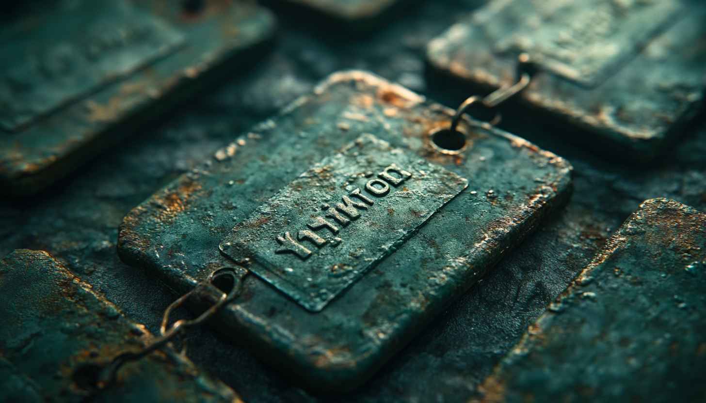 Rustic Tag Metal Texture Wallpaper 4K Desktop Background