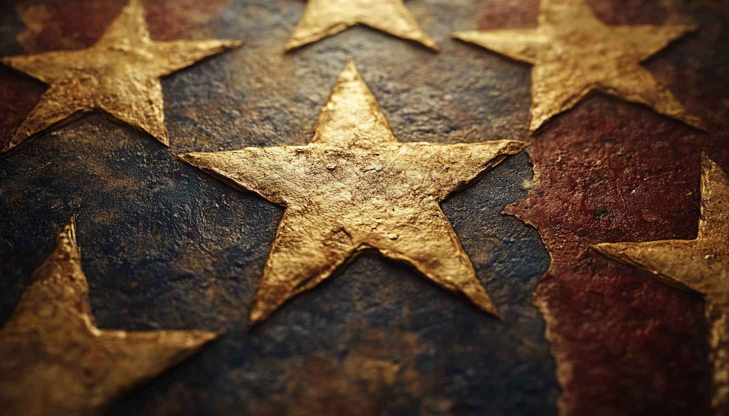 Gold Stars Patriotic Background for Desktop Wallpaper 4k Resolution