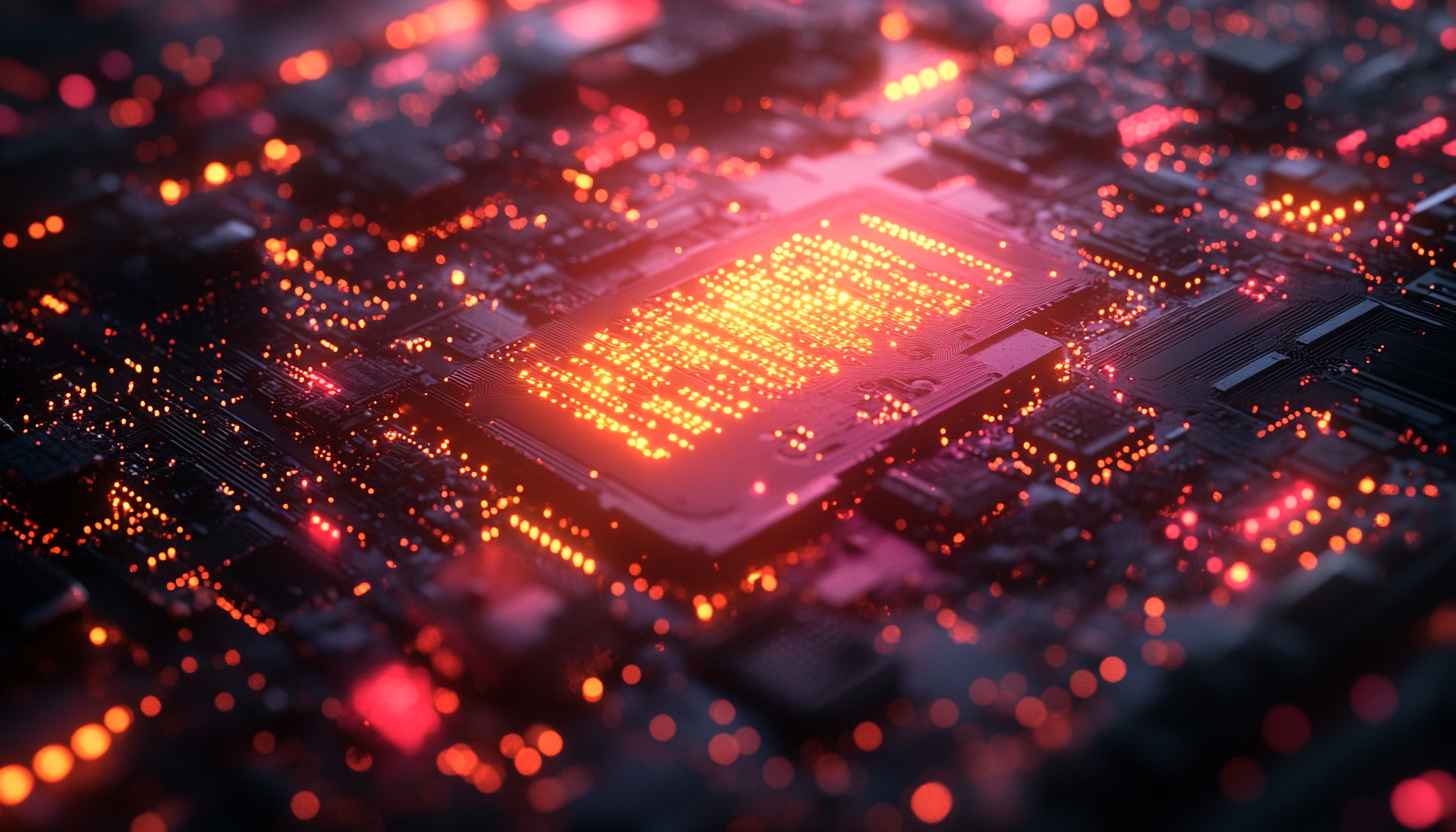 Glowing Circuit Board Mobile Wallpaper - Free High-Tech Computer Background