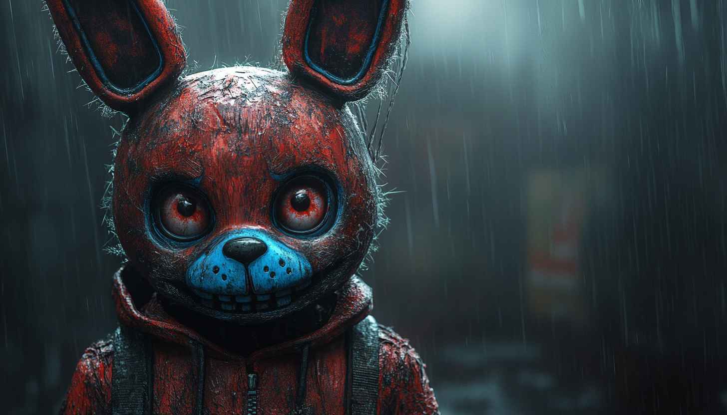 Creepy Easter Bunny Background, Horror Rabbit Mobile Wallpaper, Scary Background