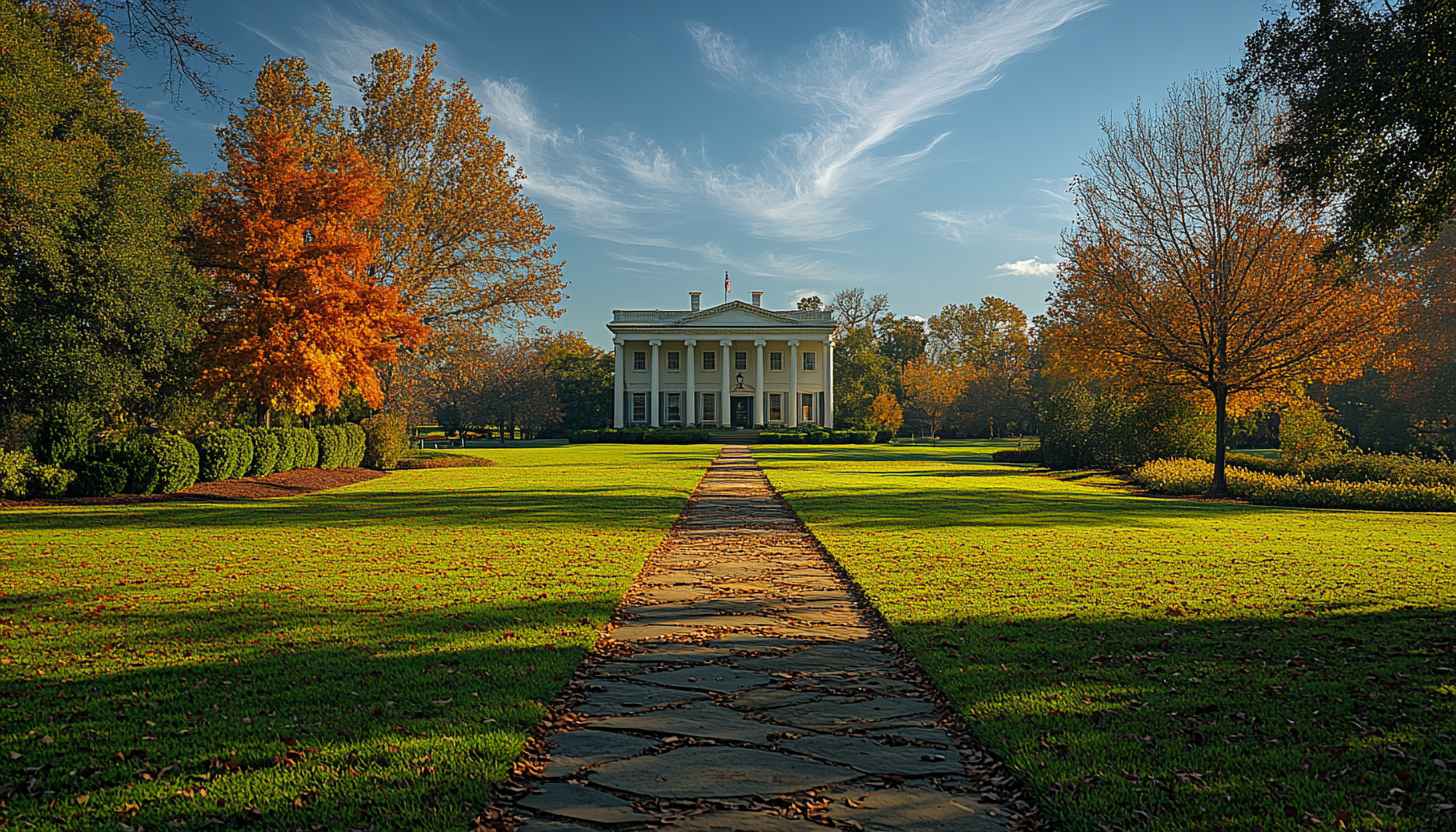 Historic Mansion House Garden Architecture Free Mobile Wallpaper Background