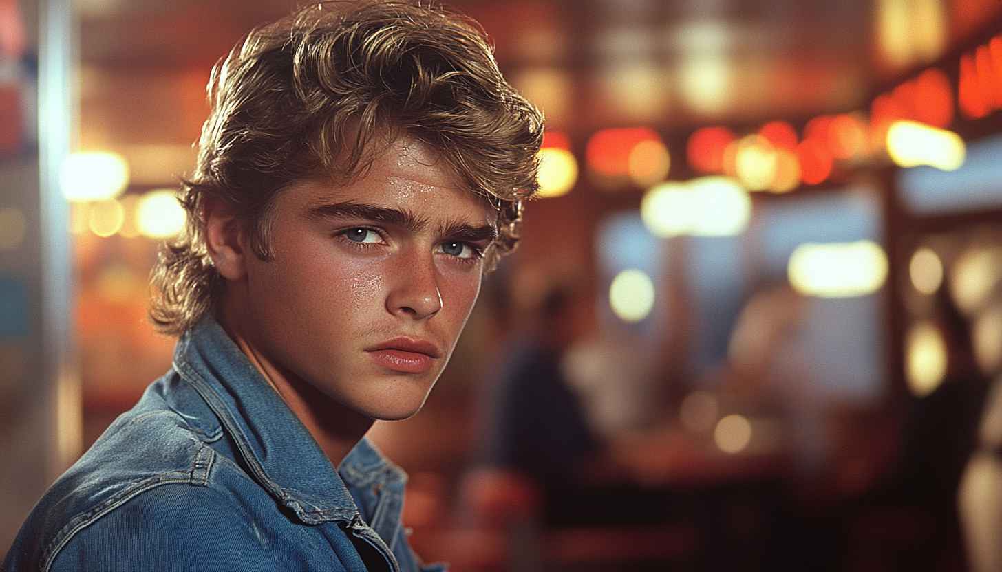 Young Actor Heartthrob 80s Film Aesthetic Portrait HD Mobile Wallpaper