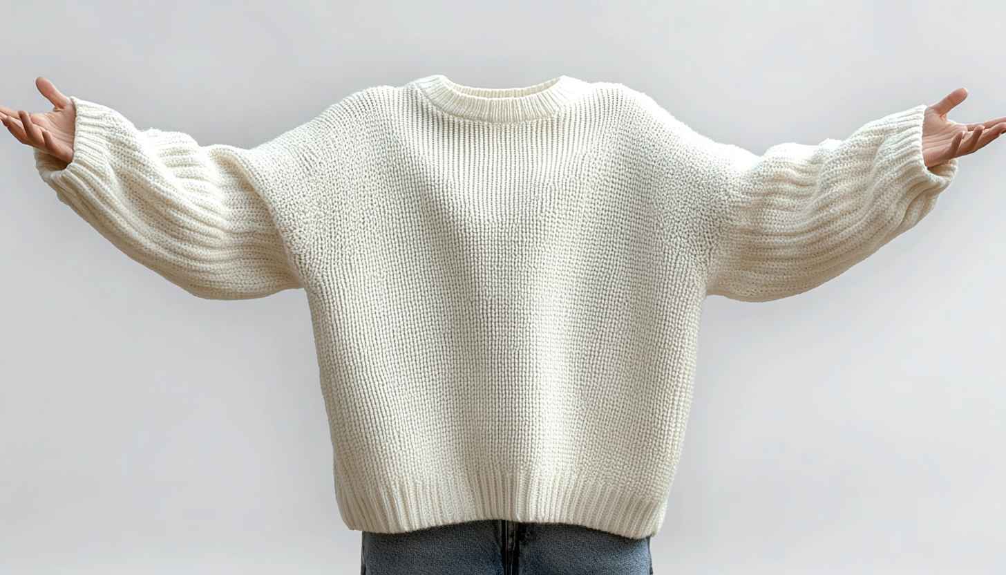 Cream Knit Sweater Aesthetic Desktop Wallpaper Backgrounds for Fashion Lovers