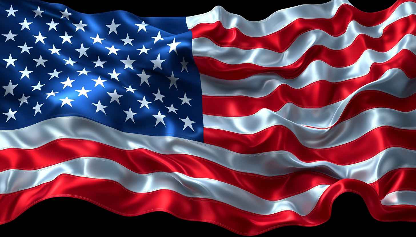 American Flag Patriotic 4K Wallpaper Desktop Background for July Fourth