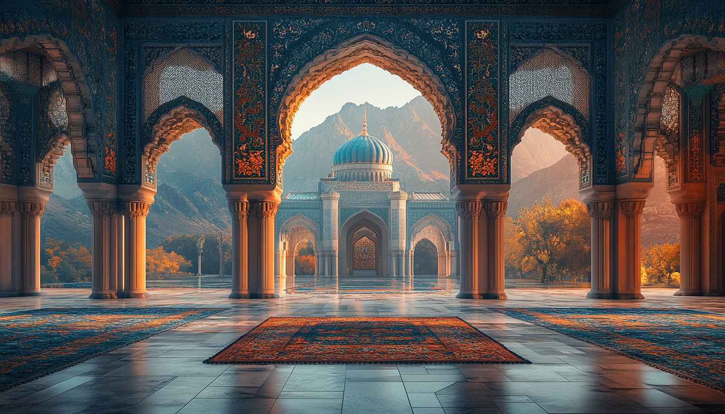Islamic Mosque Architecture 4K Desktop Wallpaper, Arabic Background