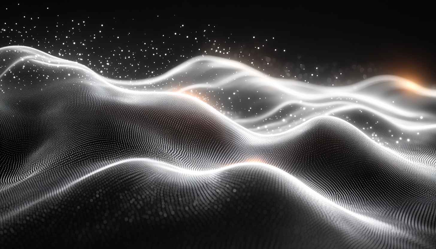 Abstract Futuristic Landscape 4K Desktop Background, Data Stream Mobile Wallpaper
