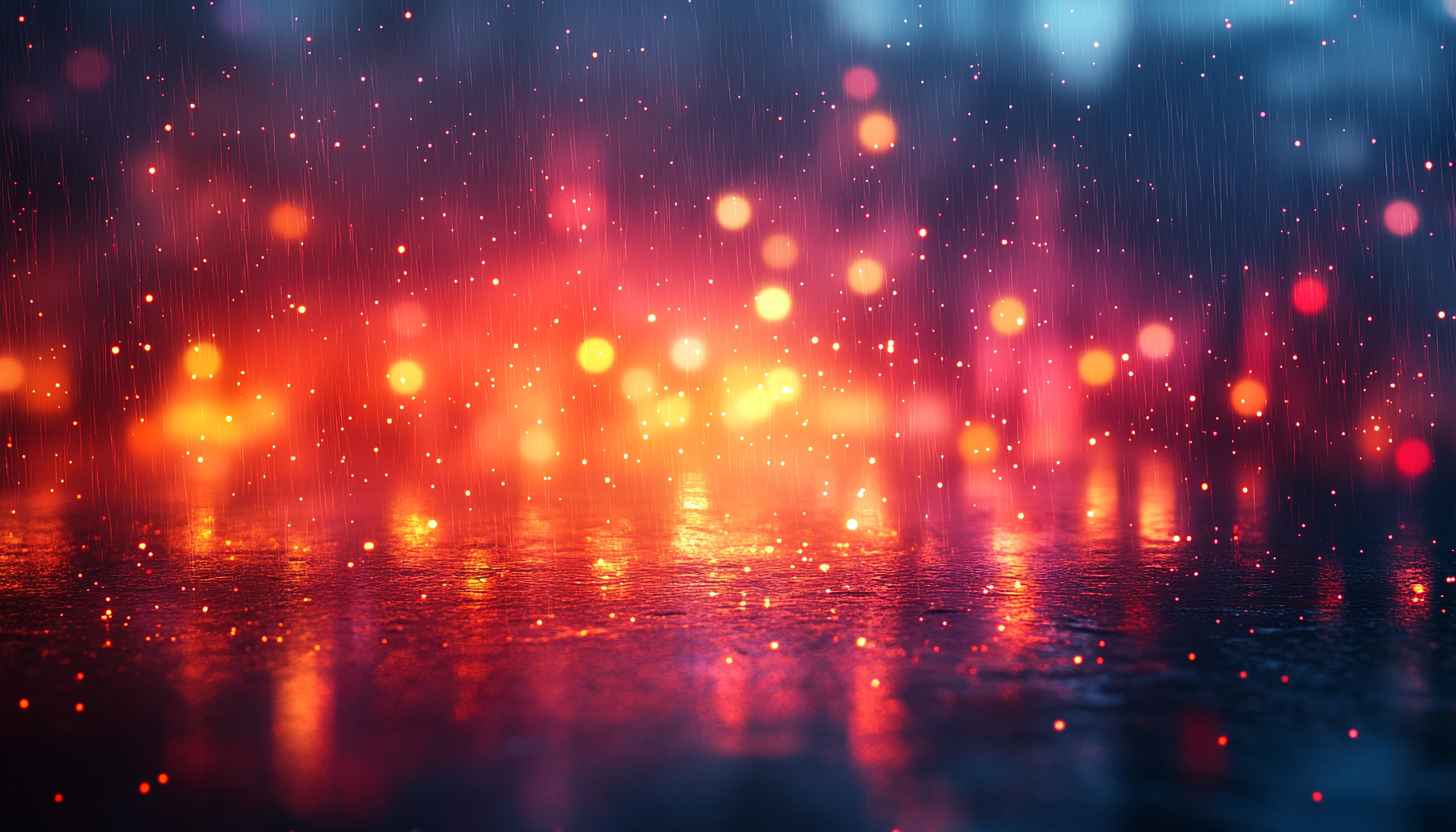 Orange Bokeh Rain Wallpaper - Free Mobile and Desktop Background