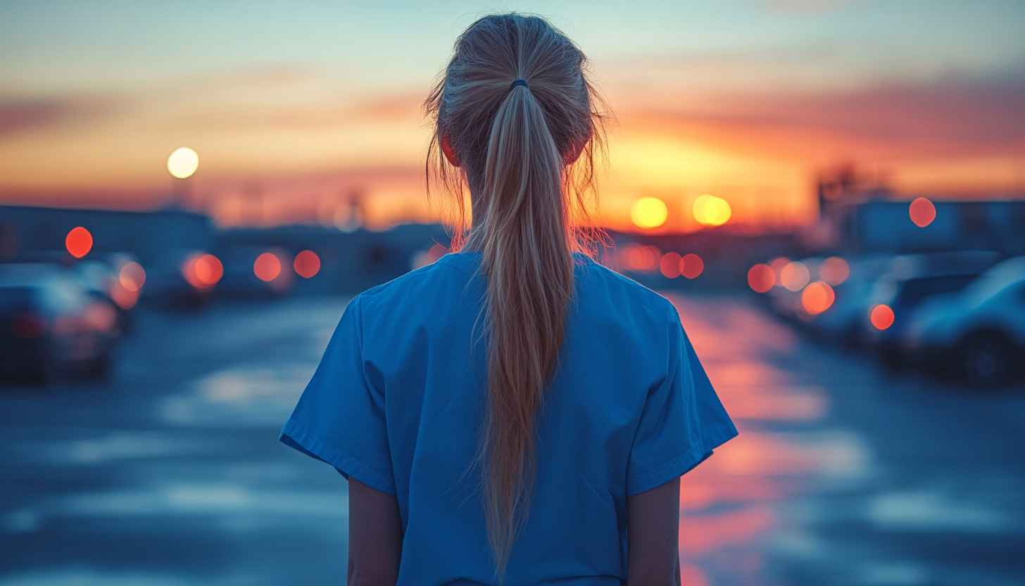 Healthcare Worker Sunset Mobile Wallpaper, Free Inspirational 4K Background