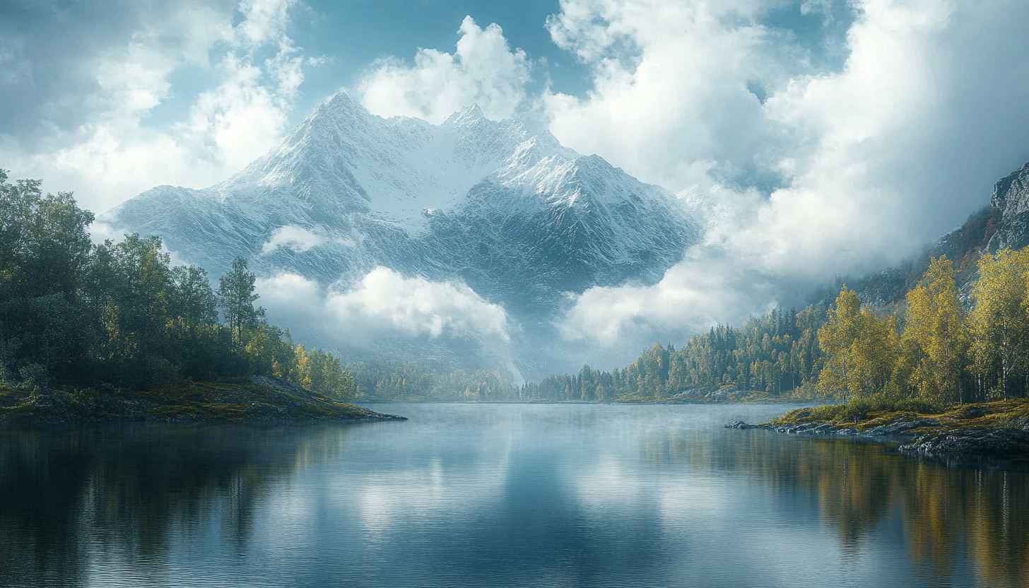 Snow Mountain Lake Mobile Wallpaper 4K Desktop Background Nature ...