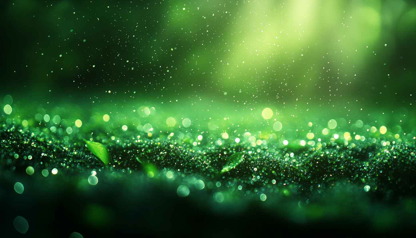 Emerald Green Glitter Sparkle Bokeh Background Wallpaper for Desktop & Mobile