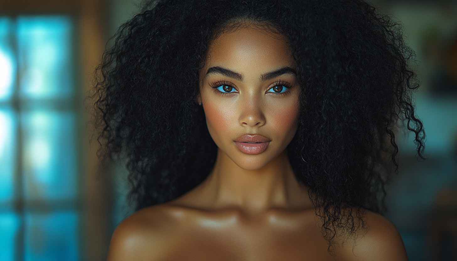 Stunning African American Woman Portrait 4K Mobile Wallpaper Backgrounds